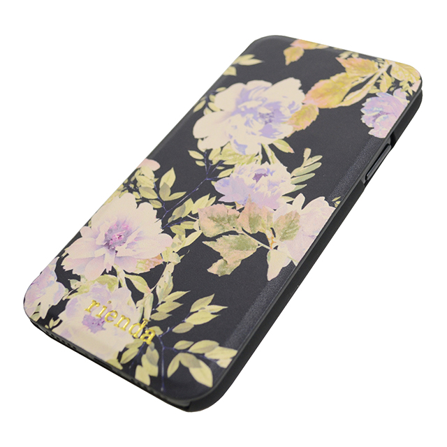 【iPhoneXS/X ケース】rienda 薄型手帳 VINTAGE ROSE (BLACK)サブ画像