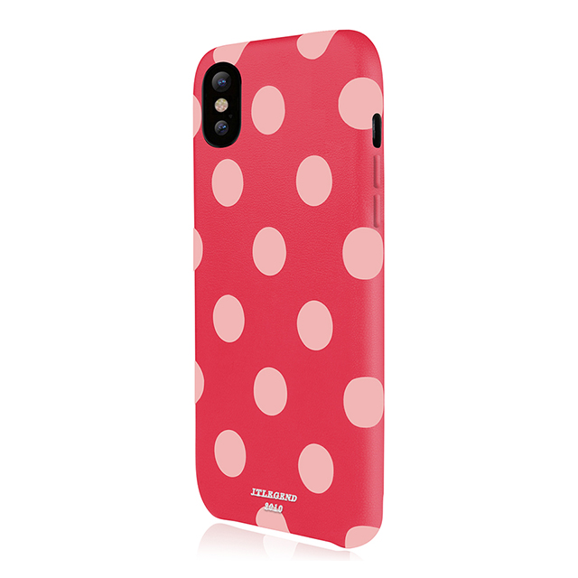 【iPhoneX ケース】Polka PU Leather Back Case (Berry Blossom)サブ画像