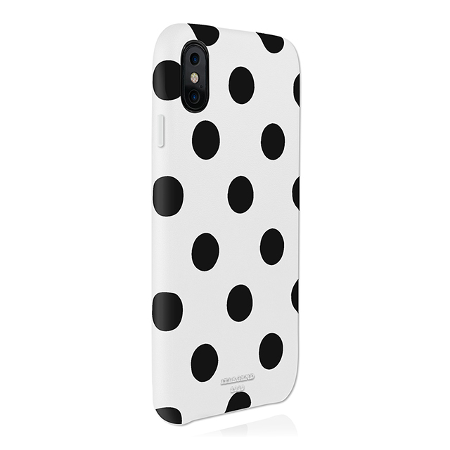 【iPhoneX ケース】Polka PU Leather Back Case (White Polka)サブ画像