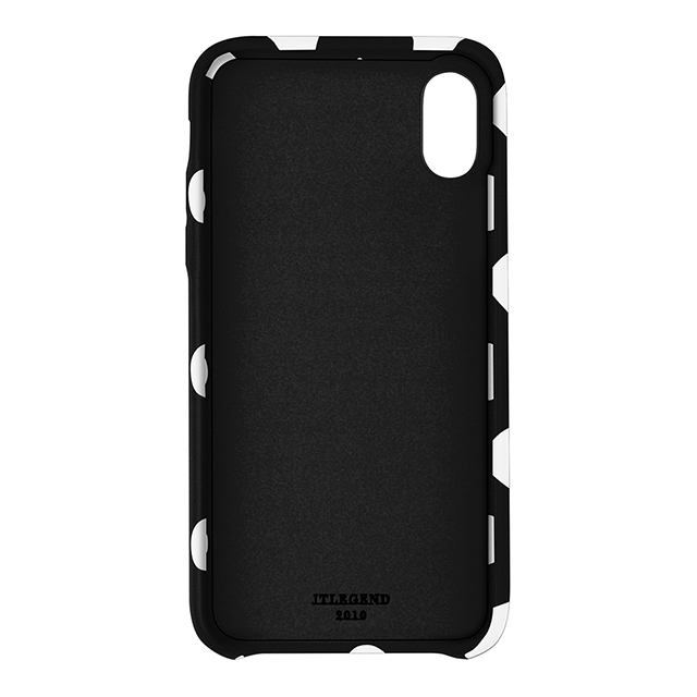 【iPhoneX ケース】Polka PU Leather Back Case (Black Polka)サブ画像