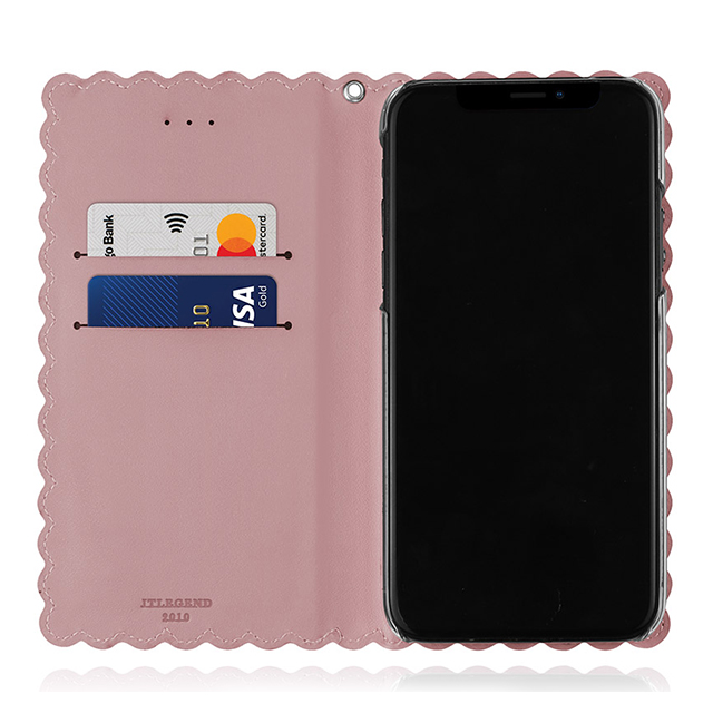 【iPhoneXS/X ケース】Biscuit Cowhide Leather Flip case (Pink)サブ画像