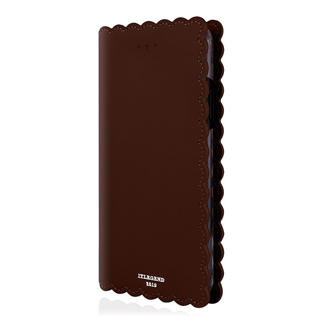 【iPhoneXS/X ケース】Biscuit Cowhide Leather Flip case (Cocoa)サブ画像