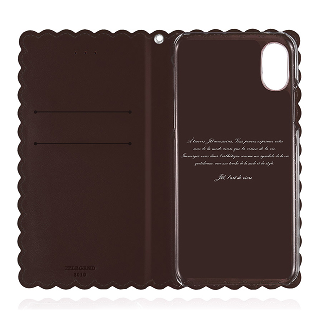 【iPhoneXS/X ケース】Biscuit Cowhide Leather Flip case (Cocoa)サブ画像