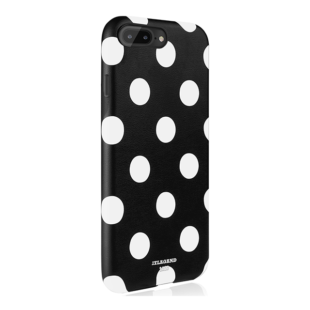 【iPhone8 Plus/7 Plus ケース】Polka PU Leather Back Case (Black Polka)goods_nameサブ画像