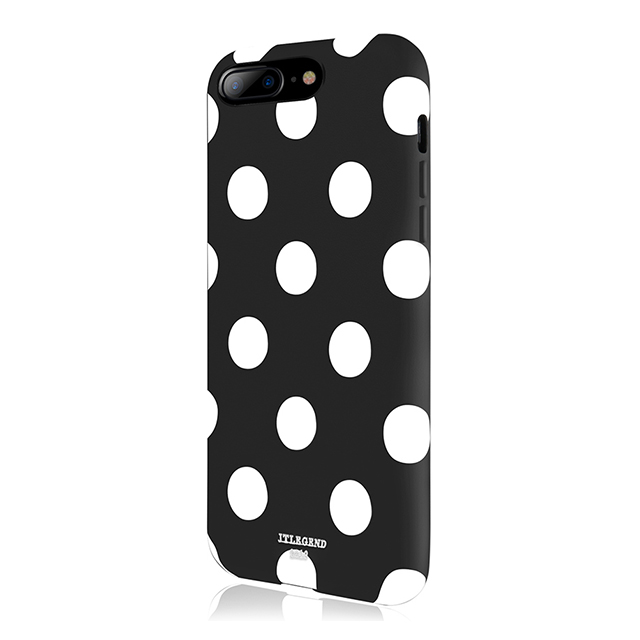 【iPhone8 Plus/7 Plus ケース】Polka PU Leather Back Case (Black Polka)goods_nameサブ画像