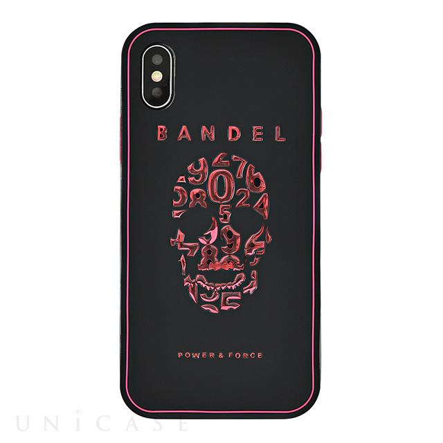 【iPhoneXS/X ケース】iPhoneX case skull (Black×Pink)