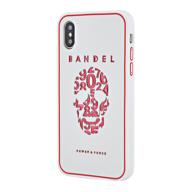 【iPhoneXS/X ケース】iPhoneX case skull (White×Pink)サブ画像