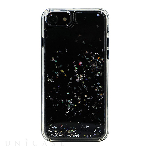 【iPhoneSE(第3/2世代)/8/7 ケース】Case Study Liquid Case (Silver Stars/Moons)