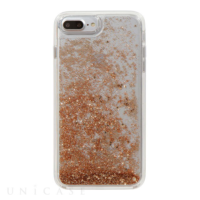 【iPhone8 Plus/7 Plus ケース】Case Study Liquid Case (Gold Glitter Star