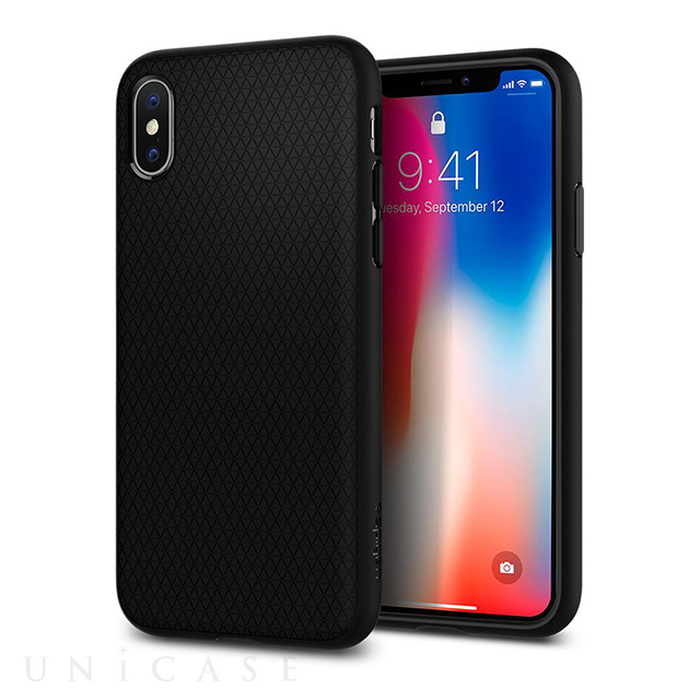 【iPhoneX ケース】Liquid Air (Matte Black)