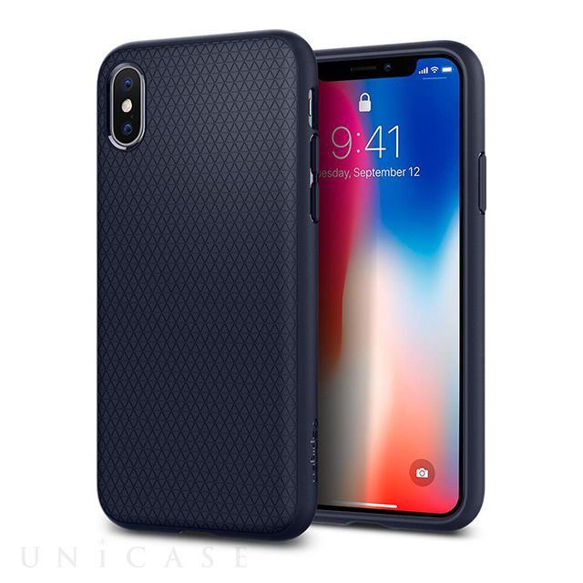 【iPhoneX ケース】Liquid Air (Midnight Blue)