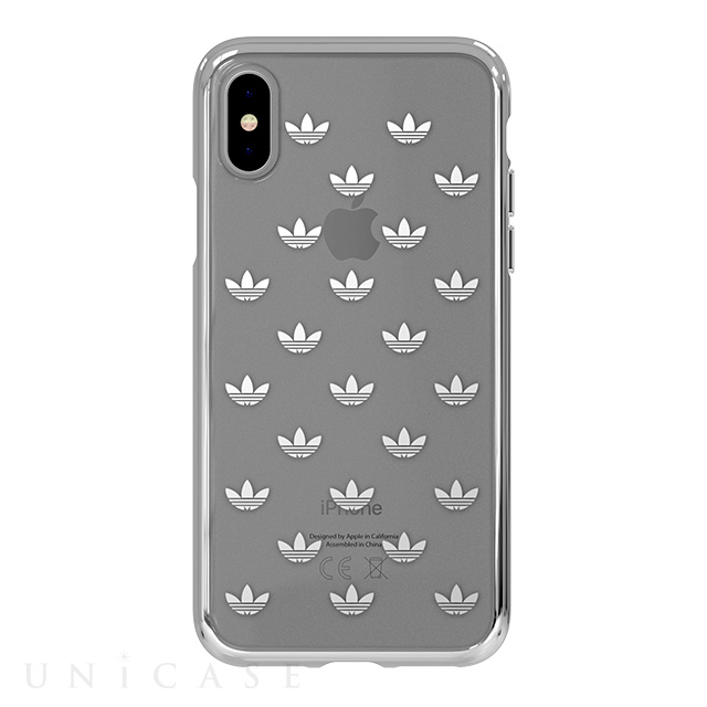 【iPhoneXS/X ケース】Clear Case (Trefoils Silver logo)