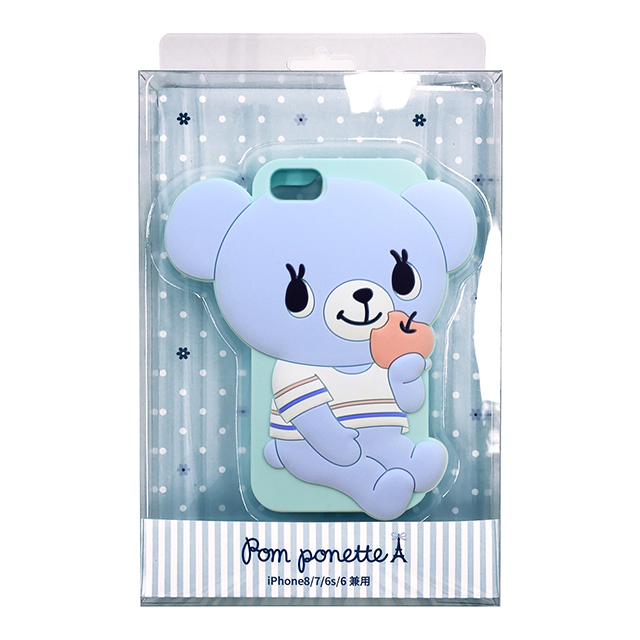 【iPhoneSE(第3/2世代)/8/7/6s/6 ケース】pom ponette ダイカットシリコンケース (ミントちゃん/ミント)goods_nameサブ画像