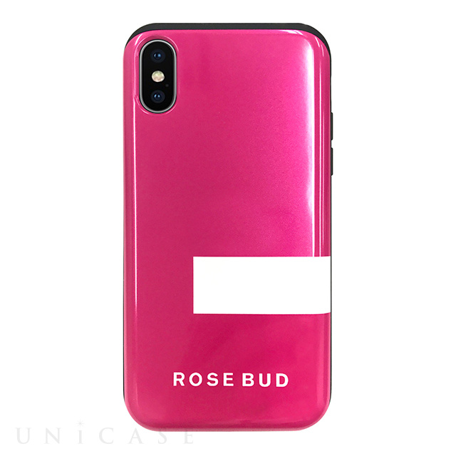 【iPhoneXS/X ケース】ROSE BUD [LINE] シェルケース (ピンク)