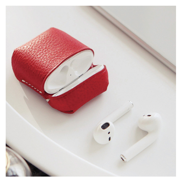 【AirPods(第2/1世代) ケース】Minerva Box Leather Case (レッド)goods_nameサブ画像