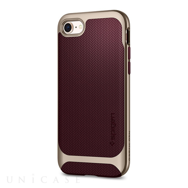 【iPhone8/7 ケース】Neo Hybrid Herringbone (Burgundy)