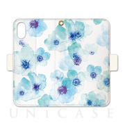 【iPhoneXS/X ケース】OILSHOCK DESIGNS Floral花柄手帳ケース (Watercolor flower)