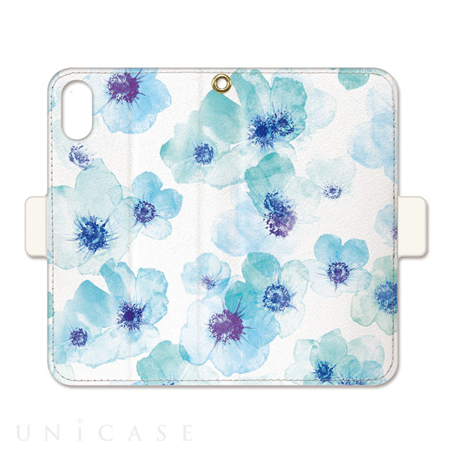 【iPhoneXS/X ケース】OILSHOCK DESIGNS Floral花柄手帳ケース (Watercolor flower)