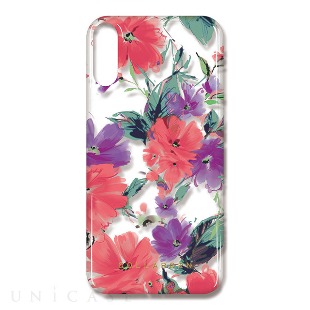 【iPhoneXS/X ケース】OILSHOCK DESIGNS Floral花柄デザインTPUケース (Water flower-PPL)