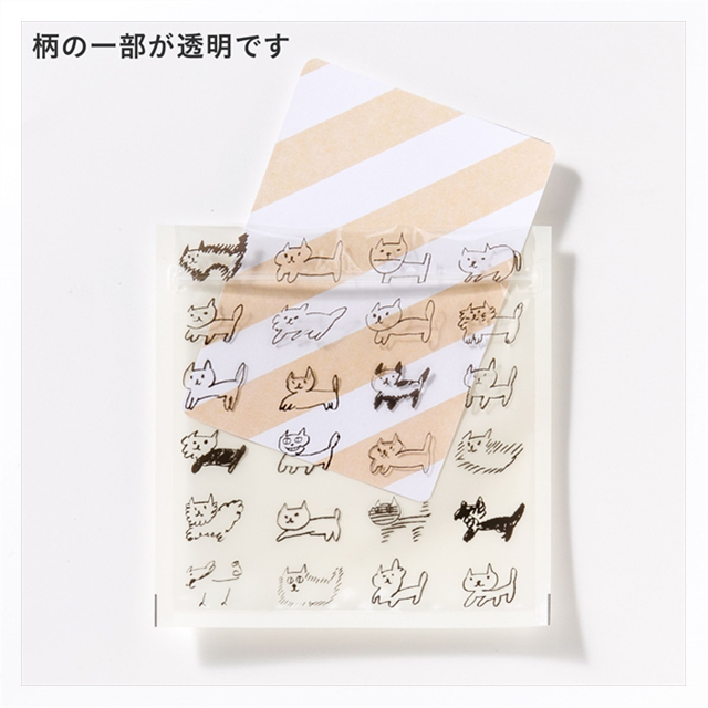 Zipper Bag Mサイズ (neko border)goods_nameサブ画像