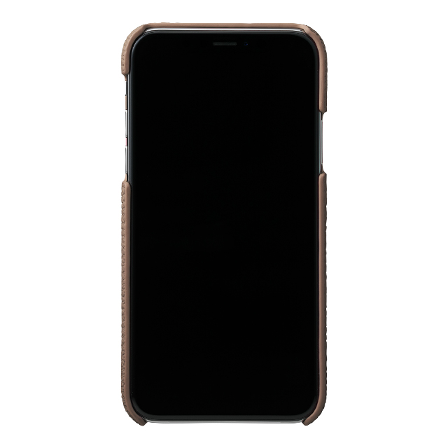 【iPhoneXS/X ケース】Shrunken-calf Shell Leather Case (Taupe)サブ画像