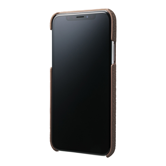 【iPhoneXS/X ケース】Shrunken-calf Shell Leather Case (Taupe)サブ画像