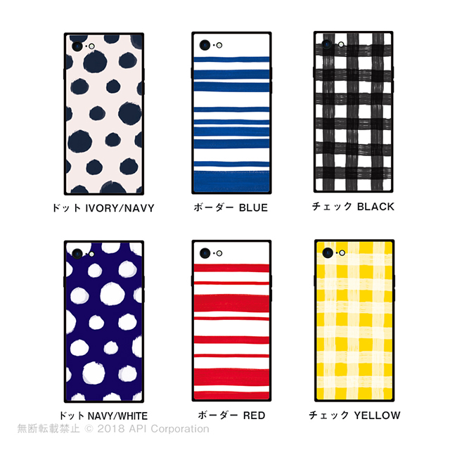 【iPhoneSE(第3/2世代)/8/7 ケース】TILE ボーダー (BLUE)goods_nameサブ画像