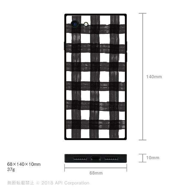 【iPhoneSE(第3/2世代)/8/7 ケース】TILE チェック (BLACK)goods_nameサブ画像