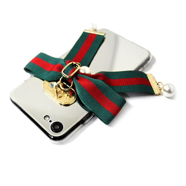 【iPhoneSE(第3/2世代)/8/7 ケース】Mirror Ribbon Case (グリーン/レッド) goods_nameサブ画像