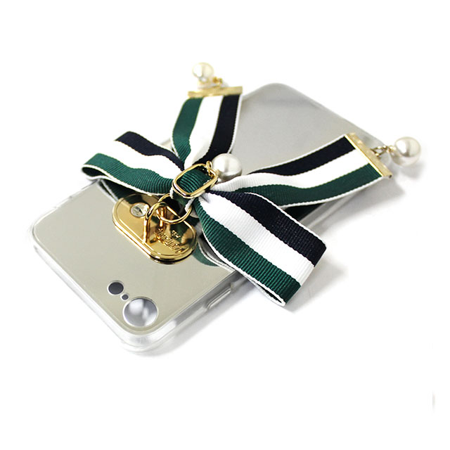 【iPhoneSE(第3/2世代)/8/7 ケース】Mirror Ribbon Case (グリーン/ホワイト/ネイビー) goods_nameサブ画像