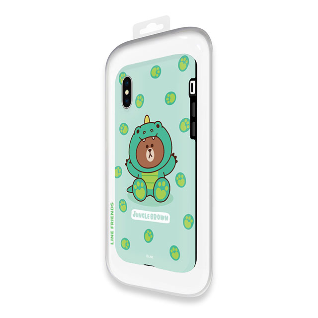 【iPhoneXS/X ケース】LINE FRIENDSケース ジャングルブラウン (ザウルス)サブ画像