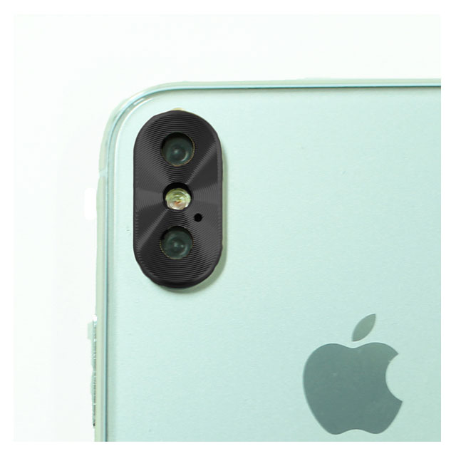 【iPhoneX】背面カメラレンズ保護キャップ レンズガードプロテクター (ブラック)サブ画像