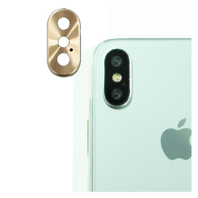 【iPhoneX】背面カメラレンズ保護キャップ レンズガードプロテクター (ゴールド)goods_nameサブ画像