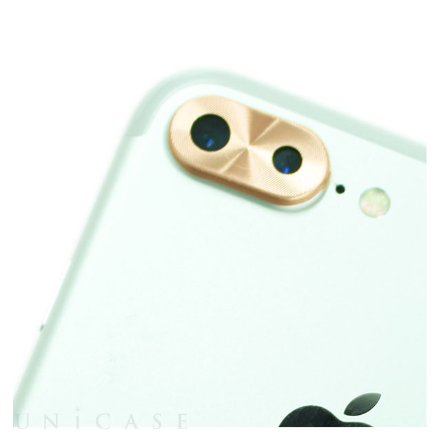 【iPhone8 Plus/7 Plus】背面カメラレンズ保護キャップ レンズガードプロテクター (ゴールド)