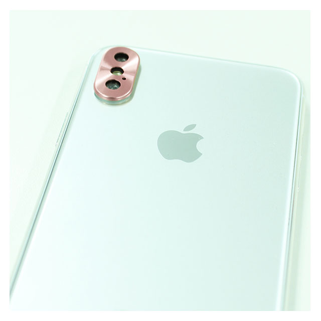 【iPhoneX】背面カメラレンズ保護キャップ レンズガードプロテクター (ローズゴールド)サブ画像