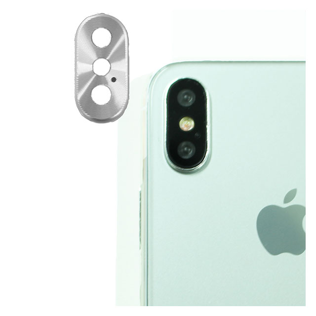 【iPhoneX】背面カメラレンズ保護キャップ レンズガードプロテクター (シルバー)goods_nameサブ画像