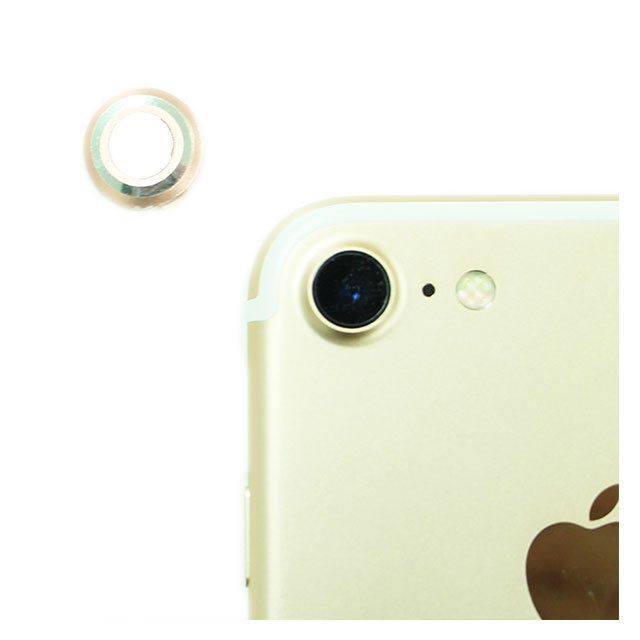 【iPhone8/7】背面カメラレンズ保護キャップ レンズガードプロテクター (ゴールド)サブ画像