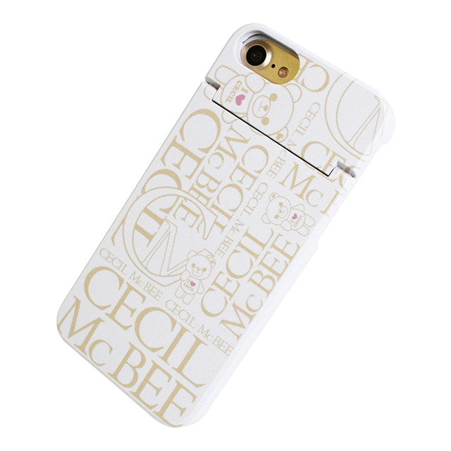 【iPhoneSE(第3/2世代)/8/7/6s/6 ケース】CECIL McBEE ミラーケース [LOGO] 背面ケース (WHITE)サブ画像