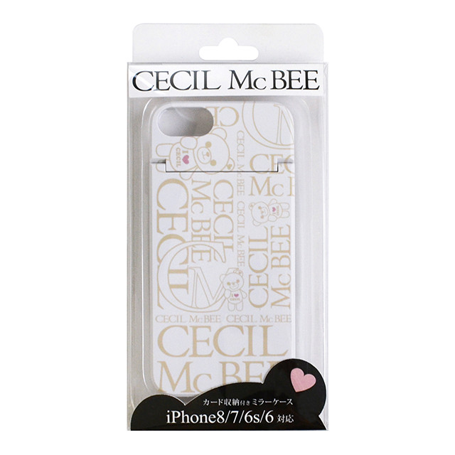 【iPhoneSE(第3/2世代)/8/7/6s/6 ケース】CECIL McBEE ミラーケース [LOGO] 背面ケース (WHITE)goods_nameサブ画像