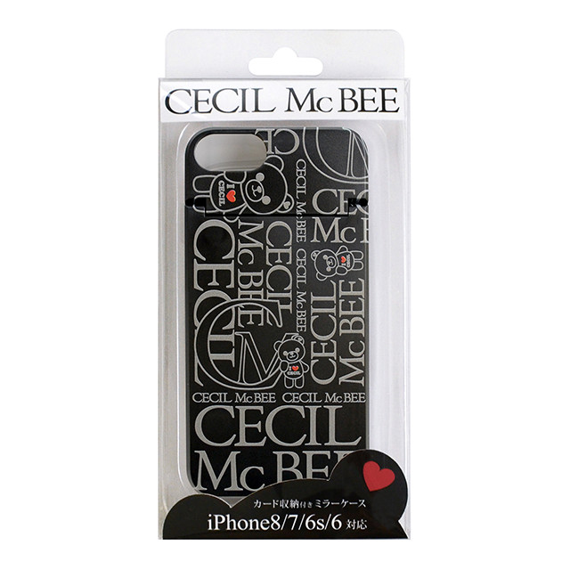 【iPhoneSE(第3/2世代)/8/7/6s/6 ケース】CECIL McBEE ミラーケース [LOGO] 背面ケース (BLACK)goods_nameサブ画像