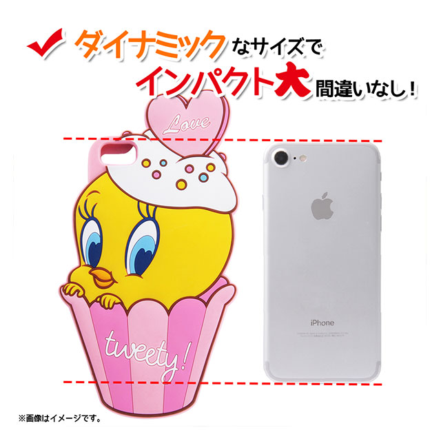 【iPhoneSE(第3/2世代)/8/7/6s/6 ケース】トゥイーティー/シリコンケース ダイカット (トゥイーティー)goods_nameサブ画像