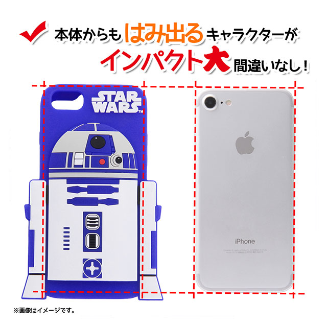 【iPhone8/7/6s/6 ケース】「スター・ウォーズ」/シリコンケース ダイカット (R2-D2)サブ画像