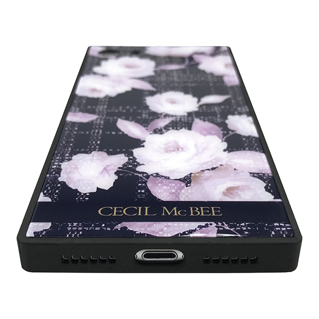 【iPhoneSE(第3/2世代)/8/7 ケース】CECIL McBEE 背面ガラス (ツイードフラワー/NAVY)サブ画像