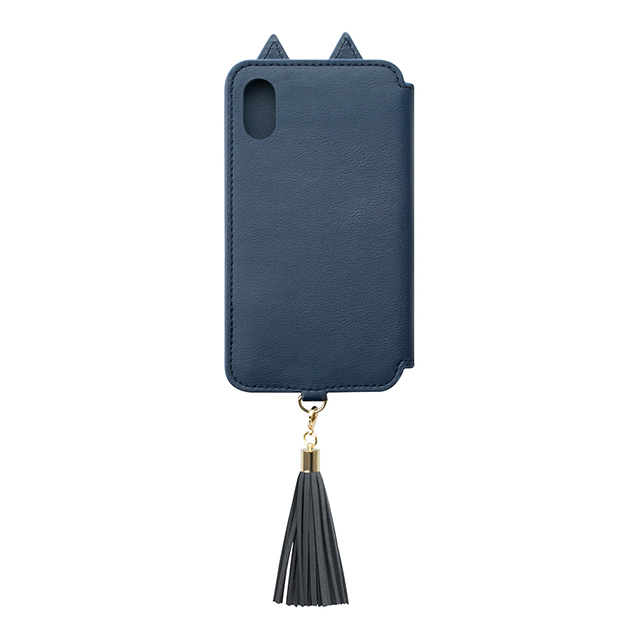 【iPhoneXS/X ケース】Tassel Tail Cat for iPhoneXS/X (Navy)サブ画像