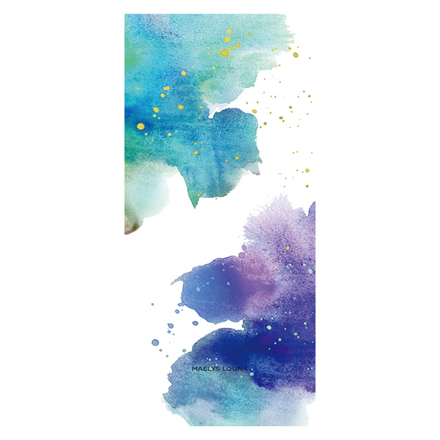 【iPhoneXS/X ケース】Louna Collections Water Color for iPhoneXS/X (night) 壁紙