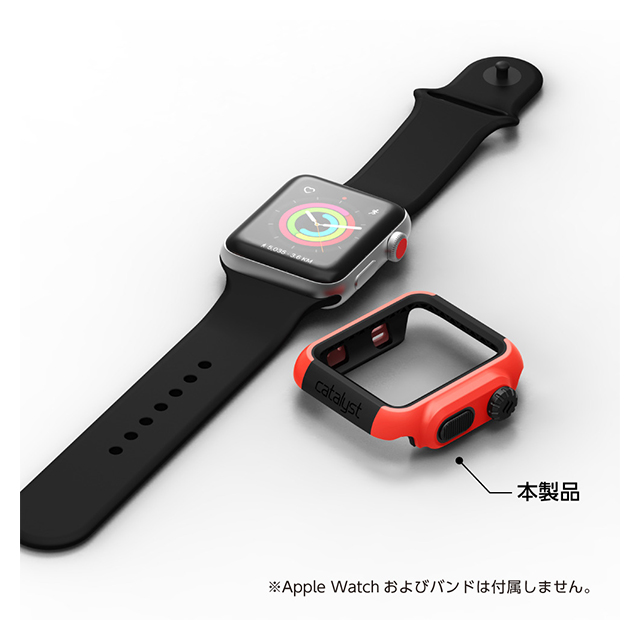 【Apple Watch ケース 38mm】Catalyst 衝撃吸収ケース (ステルスブラックグレー) for Apple Watch Series3/2サブ画像