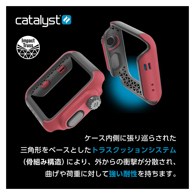 【Apple Watch ケース 38mm】Catalyst 衝撃吸収ケース (ステルスブラックグレー) for Apple Watch Series3/2サブ画像