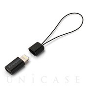 Lightning - micro USB 変換アダプタ (ブラ...