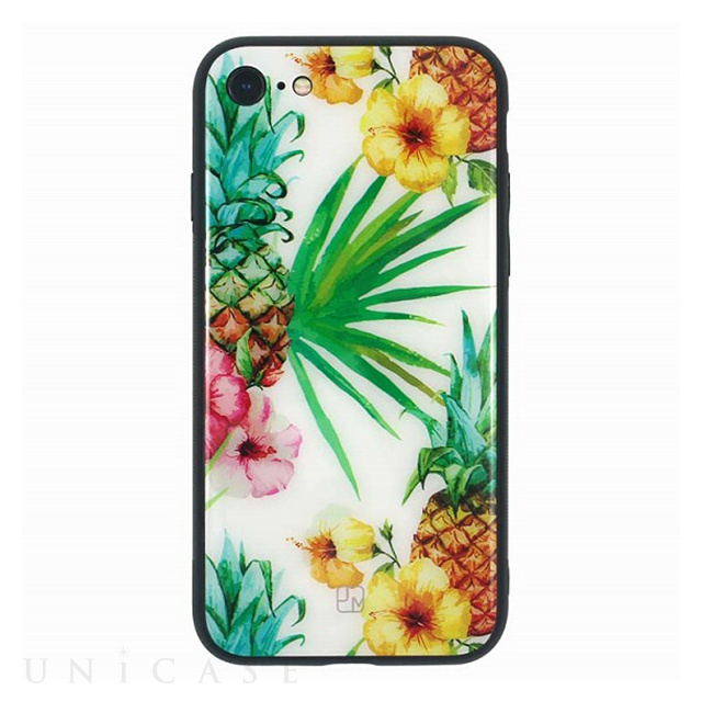 【iPhoneSE(第3/2世代)/8/7 ケース】GLASS DESIGN CASE (Pineapple)