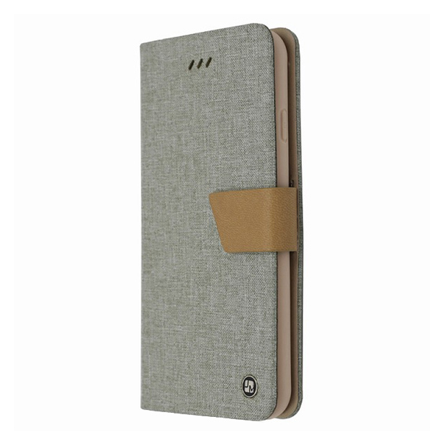 【iPhone8/7 ケース】Linen flip case (Grey)サブ画像